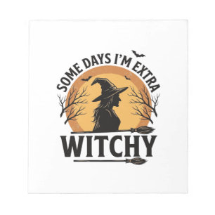 Hexenhaftes Vintage-Halloween-Zitat-Vektordesign_1 Notizblock