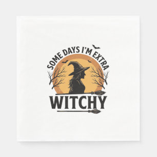 Hexenhaftes Vintage-Halloween-Zitat-Vektordesign_1 Serviette