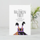 HexenHalloween-Niedliche Geburtstag-Party Einladung (Stehend Vorderseite)