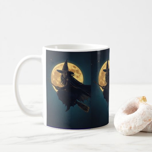 HexenHalloween-Tasse - Spooky Coffee Cup-Geschenk Kaffeetasse (Mit Donut)