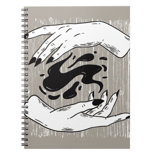 Hexenhandschuhe Notizblock (Vorderseite)