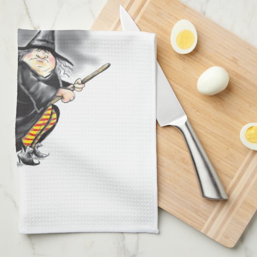 Hexenhandtuch Geschirrtuch (Viertel Falte)