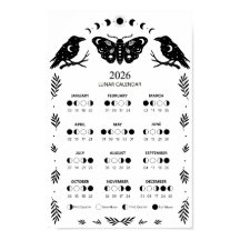 Hexenhandwerk-Motte-Krähe-Himmels-Mondkalender