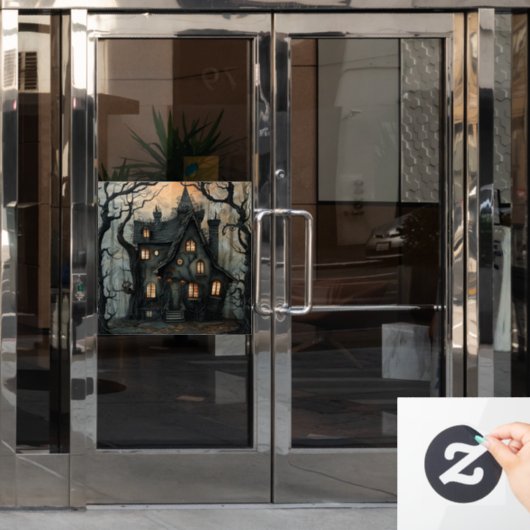 Hexenhauptklammer Fensteraufkleber (Büro Tür)