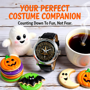 Hexenhaus Pentagram Broom Armbanduhr