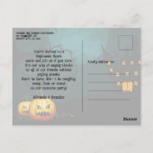 Hexenhaus Pumpkins Full Moon Halloween Einladung Postkarte (Rückseite)