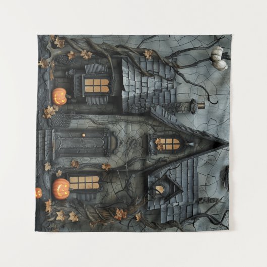 Hexenhaus-Tapestry Wandteppich (Vorderseite (Horizontal))