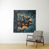 Hexenhaus-Tapestry Wandteppich (Beispiel (Horizontal))