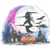 Hexenhäuser und Spuk Häuser Aufkleber (Vorderseite)
