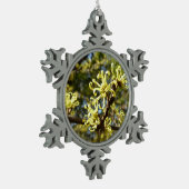Hexenhazel-Blume Schneeflocken Zinn-Ornament (Links)
