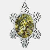 Hexenhazel-Blume Schneeflocken Zinn-Ornament (Rechts)