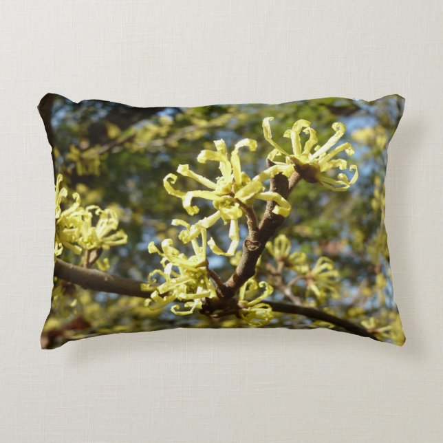 Hexenhazel-Blume Zierkissen (Vorderseite)