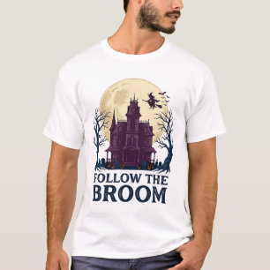Hexenhemd für das Spukhaus, Vintage-Halloween-Grav T-Shirt