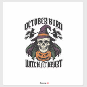 Hexenhemd Oktober Vintage Halloween Geburtstag Des Aufkleber