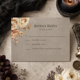 Hexenhochzeit Wald Florale Hochzeits-RSVP-Karte RSVP Karte