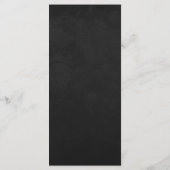 Hexenhochzeitsmenü Schwarze Florale Menükarte (Rückseite)