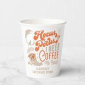 Hexenhocus-Pokus-Kaffee zum Fokussieren von Hallow Pappbecher (Rückseite)