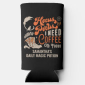 Hexenhocus-Pokus-Kaffee zum Fokussieren von Hallow Selters Dosenkühler (Rückseite)
