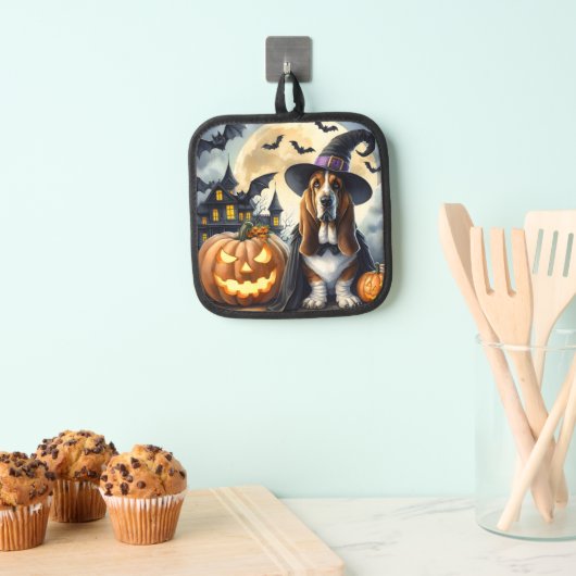 Hexenhund Halloween Topflappen (Insitu (Hängend))