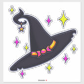 Hexenhut Aufkleber (Blatt)