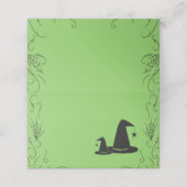 Hexenhut Baby Shower Halloween Platzkarte (Außenseite Aufgefaltet)