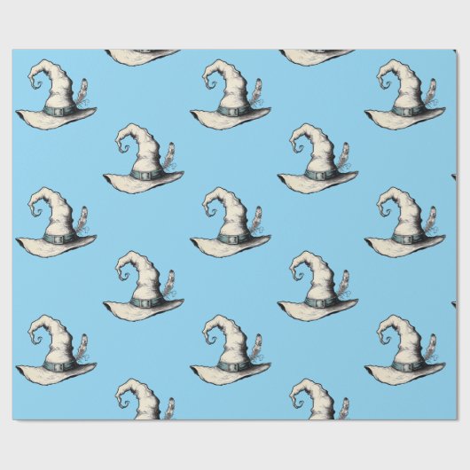 Hexenhut Blau Geschenkpapier (Flach)