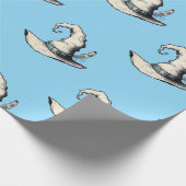 Hexenhut Blau Geschenkpapier (Ecke)