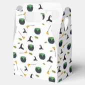 Hexenhut Broom Caldron Halloween Muster Geschenkschachtel (Geöffnet)