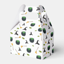 Hexenhut Broom Caldron Halloween Muster Geschenkschachtel