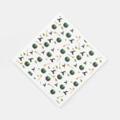 Hexenhut Broom Caldron Halloween Muster Serviette (Ecke)