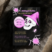 Hexenhut Bubblegum Skellies Halloween-Party Einladung