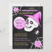 Hexenhut Bubblegum Skellies Halloween-Party Einladung (Vorderseite)