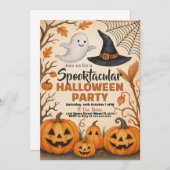 Hexenhut & Cauldron Einladung (Vorne/Hinten)