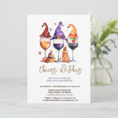 Hexenhut Cocktails Halloween-Party Einladung (Stehend Vorderseite)