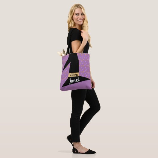 Hexenhut Confetti Witchy Name Tasche (Am Model)