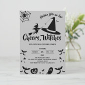 Hexenhut Custome Adult-Halloween-Party Einladung (Stehend Vorderseite)