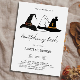 Hexenhut, die Bash Girls zum Geburtstag Halloween Einladung