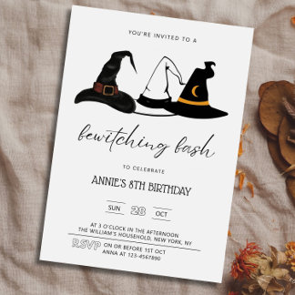 Hexenhut, die Bash Girls zum Geburtstag Halloween Einladung