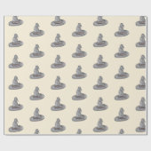 Hexenhut-Doodle-Halloween-Muster Geschenkpapier (Flach)