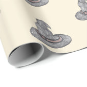 Hexenhut-Doodle-Halloween-Muster Geschenkpapier (Rolleneckpunkt)
