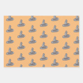 Hexenhut-Doodle-Halloween-Muster Geschenkpapier Set (Vorderseite 2)