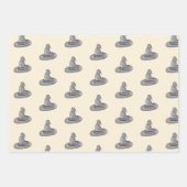 Hexenhut-Doodle-Halloween-Muster Geschenkpapier Set (Vorderseite)