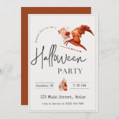 Hexenhut Fall-Halloween-Party Einladung (Vorne/Hinten)
