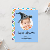 Hexenhut Halloween Foto-Karte Karte (Vorderseite/Rückseite Beispiel)