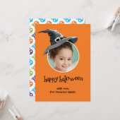 Hexenhut Halloween Foto-Karte Karte (Vorderseite/Rückseite Beispiel)