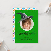 Hexenhut Halloween Foto-Karte Karte (Vorderseite/Rückseite Beispiel)