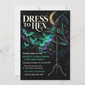Hexenhut Halloween-Kostenüm Party Einladung (Vorderseite)
