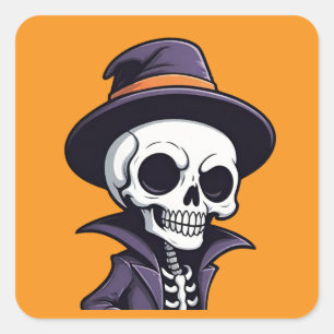 Hexenhut Halloween Skeleton Stickers