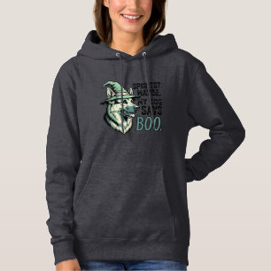 Hexenhut-Hund Vintage-Stich Halloween Humor De Hoodie