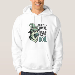 Hexenhut-Hund Vintage-Stich Halloween Humor De Hoodie